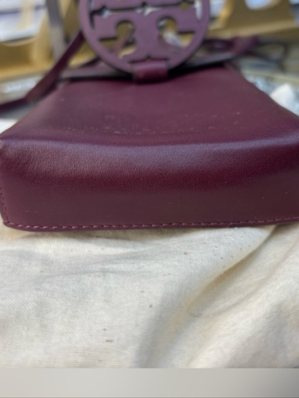 NWOT Tory Burch-Miller Leather Phone Crossbody —(Burgundy❤️🤎) - Picture 8 of 9